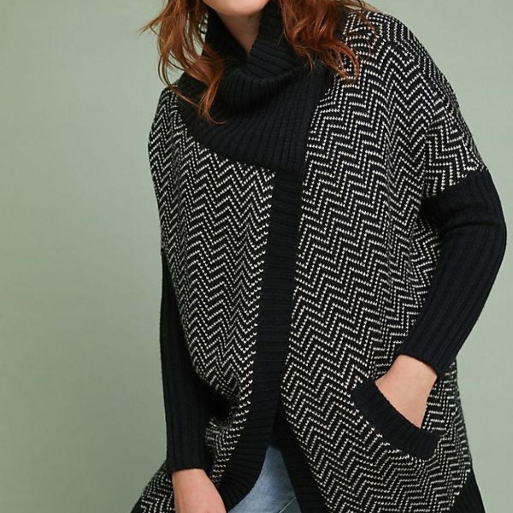 🆕 Antropologie Moth Herringbone Sweater Sz XS